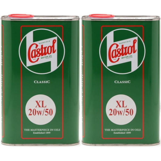 Castrol Classic XL 20W-50 Oldtimer Öl / Classic Cars Motoröl 2x 1l = 2 Liter