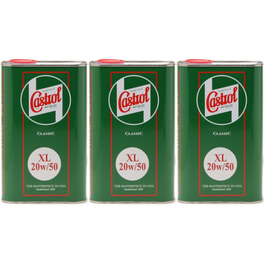Castrol Classic XL 20W-50 Oldtimer Öl / Classic Cars Motoröl 3x 1l = 3 Liter