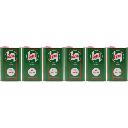 Castrol Classic XL 20W-50 Oldtimer Öl / Classic Cars Motoröl 6x 1l = 6 Liter
