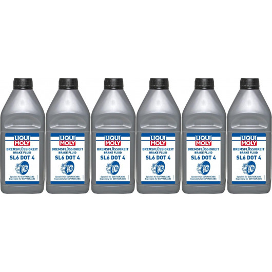Liqui Moly 21168 Bremsflüssigkeit SL6 DOT 4 6x 1l = 6 Liter