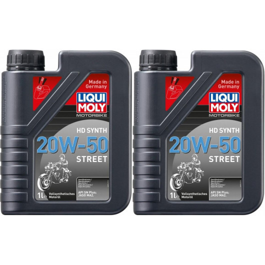 LIQUI MOLY Street 20W-50 Motoröl – 2 X 1 Liter, Vollsynthetisch Für Harley-Davidson Motoren