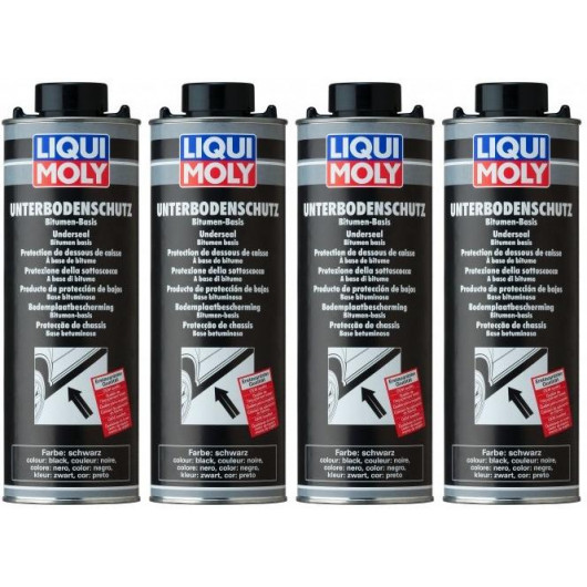Liqui Moly 6112 Unterbodenschutz Bitumen schwarz 4x 1l = 4 Liter