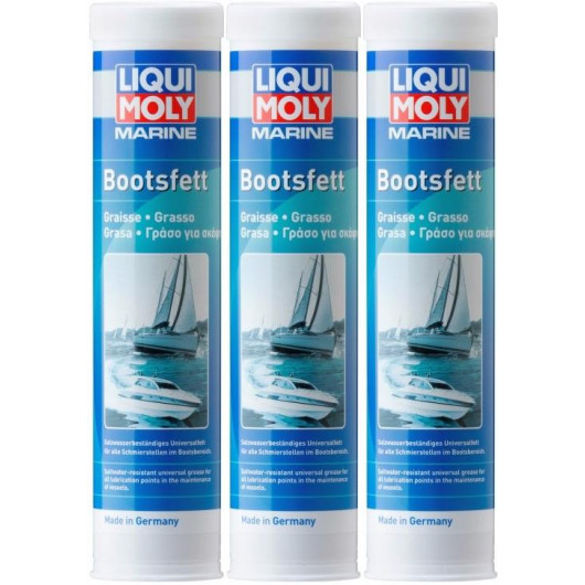 Liqui Moly 25043 Marine Bootsfett Fett Kartusche 3x 400 Gramm