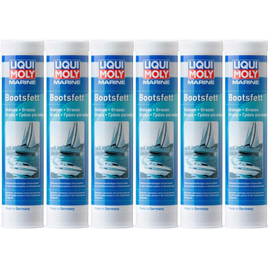 Liqui Moly 25043 Marine Bootsfett Fett Kartusche 6x 400 Gramm