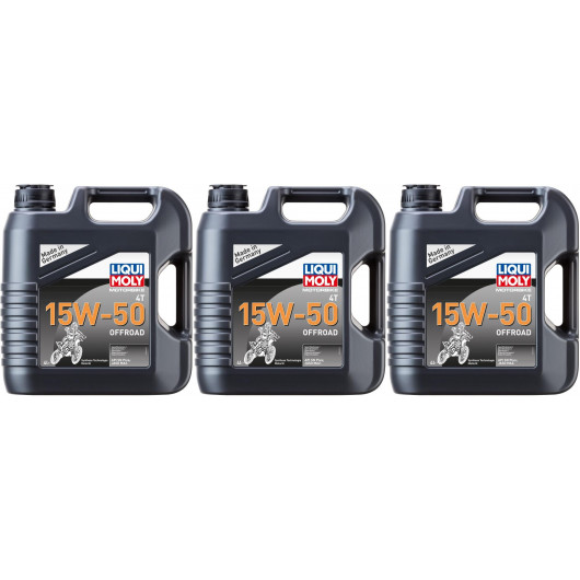 Liqui Moly 3058 Motorbike 4T 15W-50 Offroad 3x 4l = 12 Liter
