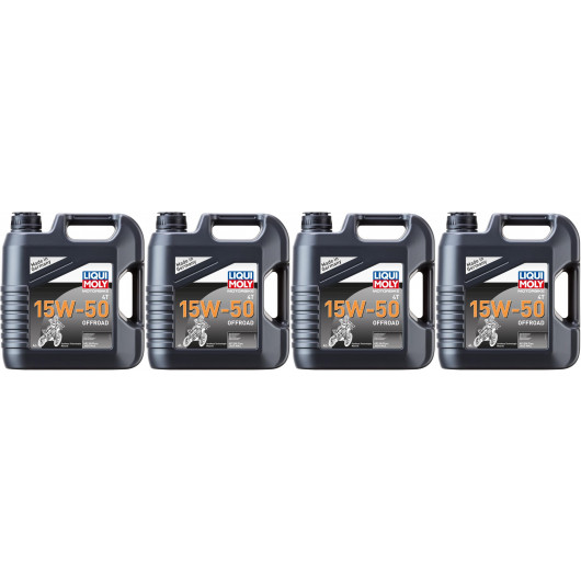 Liqui Moly 3058 Motorbike 4T 15W-50 Offroad 4x 4l = 16 Liter