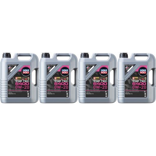 Liqui Moly 21585 Top Tec 6400 0W-20 4x 5 = 20 Liter