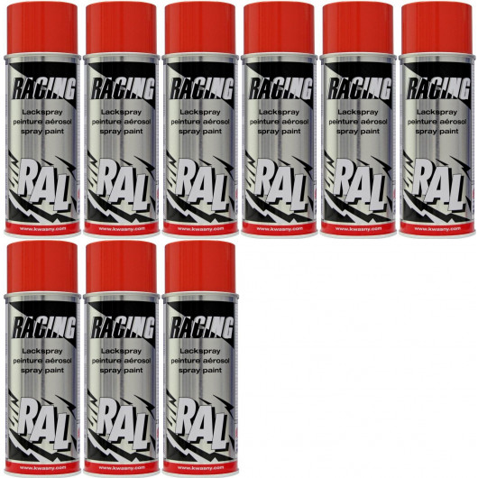 RACING Lackspray RAL 2002 Blutorange 9x 400 Milliliter