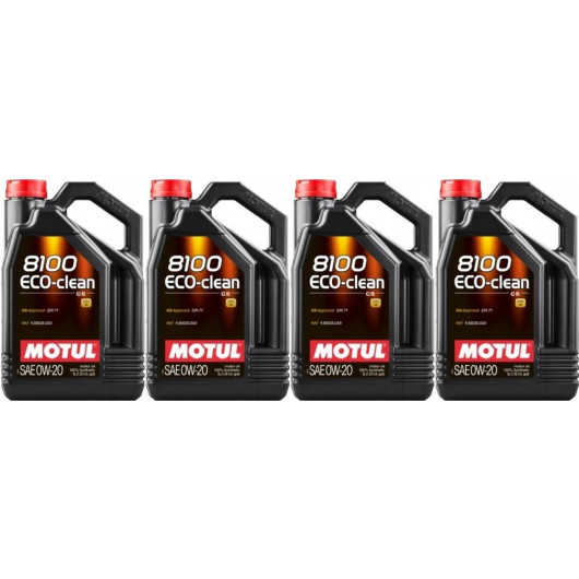 MOTUL Motoröl 8100 ECO CLEAN 0W-20 4x 5 = 20 Liter