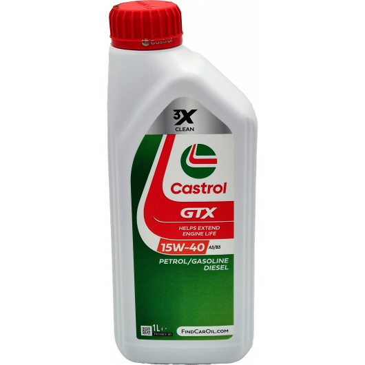 Castrol GTX 15W-40 A3/B3 Motoröl 1l