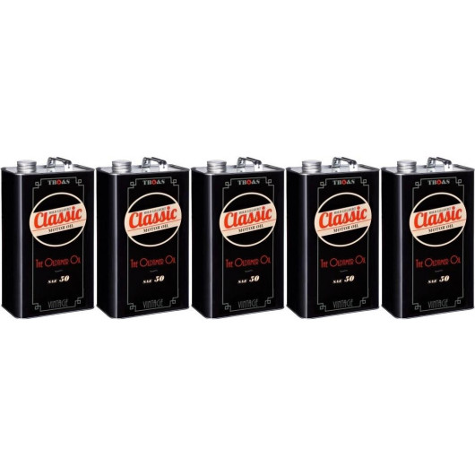 TBO&S Classic Motoröl SAE 50 - mild legiert für Oldtimer 5x 5 = 25 Liter