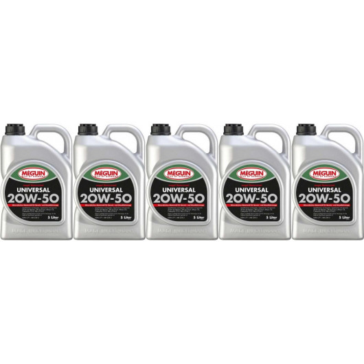 Meguin megol 4381 Motoröl Universal SAE 20W-50 5x 5 = 25 Liter