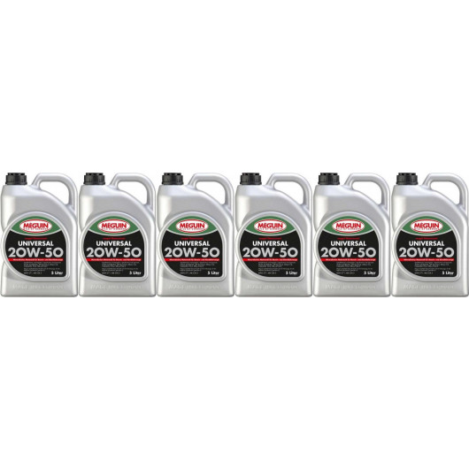 Meguin megol 4381 Motoröl Universal SAE 20W-50 6x 5 = 30 Liter