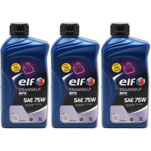 Elf Tranself NFX 75W Schaltgetriebeöl (Nachfolger von NFP/NFJ) 3x 1l = 3 Liter