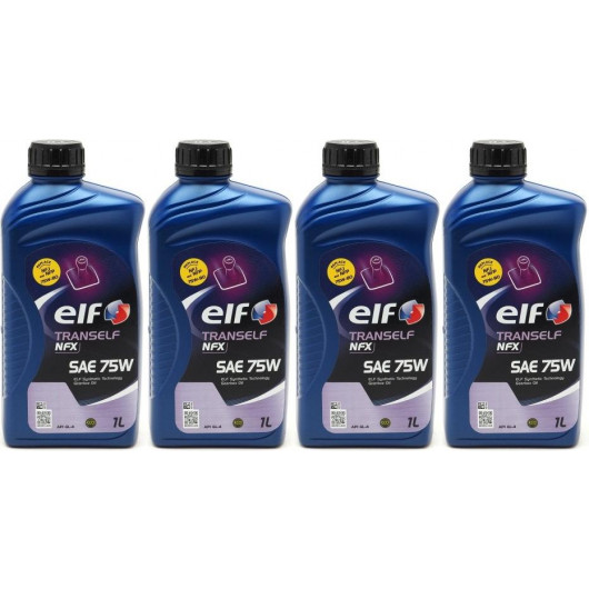 Elf Tranself NFX 75W Schaltgetriebeöl (Nachfolger von NFP/NFJ) 4x 1l = 4 Liter