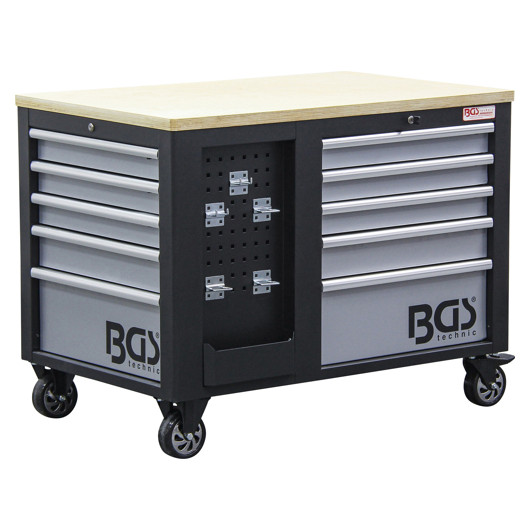BGS Werkstattwagen | 2 x 5 Schubladen | 1 Schrank | leer - Werkzeug -  Zubehör