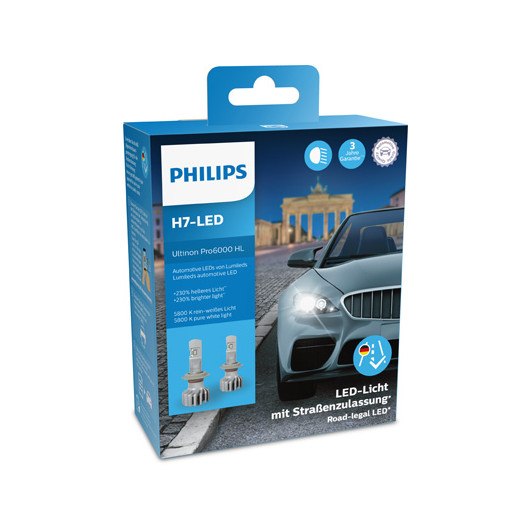 2 Phares LED H7/PX26D 15000LM - Canbus - 6500K Blanc - IP68 - Homologués - Remplacement Halogène/xénon