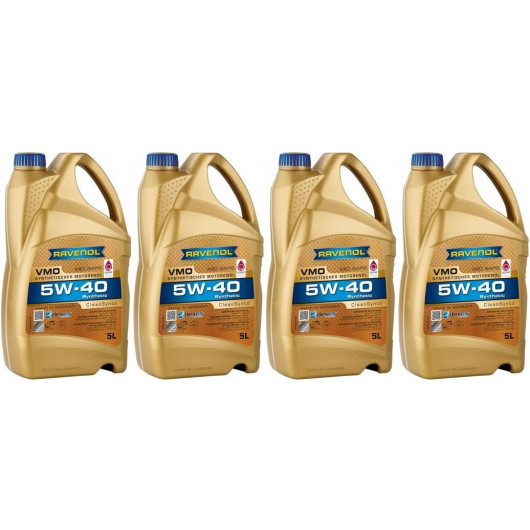 Ravenol VMO SAE 5W-40 Vollsynth Motoröl 4x 5 = 20 Liter