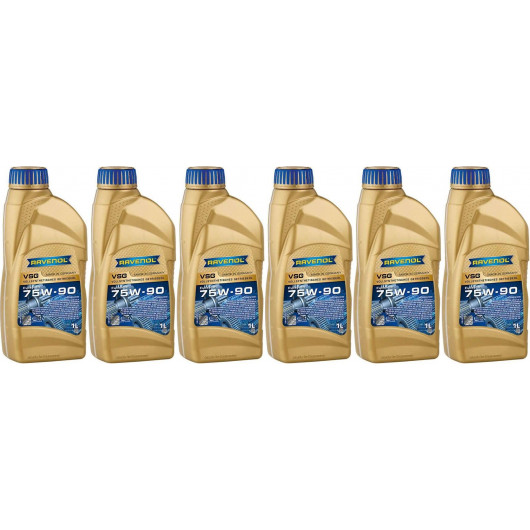 RAVENOL VSG SAE 75W-90 Vollsynth. API GL-4/GL-5 1 Liter 6x 1l = 6 Liter