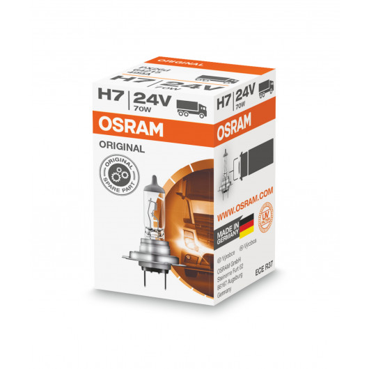 Osram H7 24V 70W PK26D 1st. Blister Orginal Osram - H7 - 24V LKW  Beleuchtung - Lampen/LED 