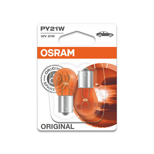 Osram PY21W 12V 21W BAU15s (gelb) Blister 2st. Osram