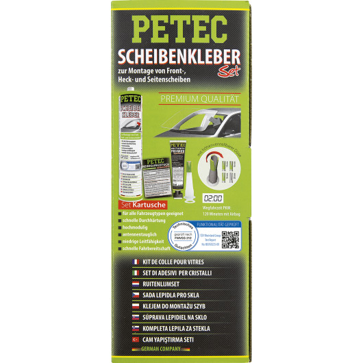 Petec Scheibenkleber-Set, 310ml Kartusche - Scheibenreparatur