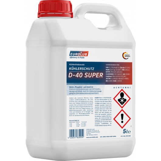 Eurolub Kühlerfrostschutz D-40 Super Konzentrat 5l