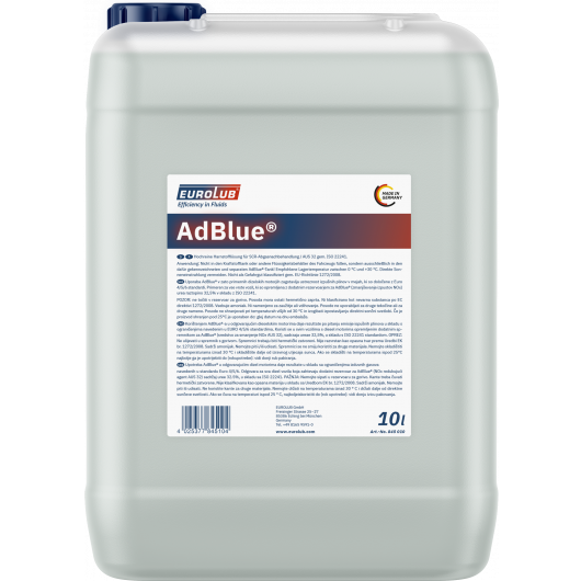 Eurolub AdBlue Harnstofflösung 10l Kanne mit Ausgießer