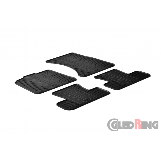 Original Gledring Passform Fußmatten Gummimatten 4 Tlg.+Fixing - Audi Q5  2008->12.2016 - Innenbereich - Zubehör 