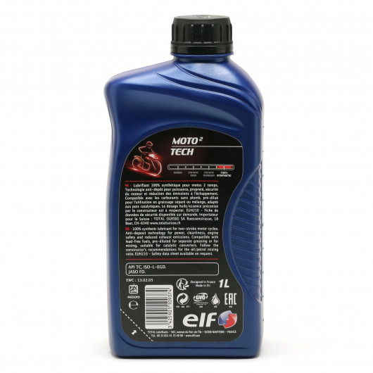 Elf Moto 2 tech 2T vollsynthetisches Motorrad Motoröl 1l - 2-Takt ...