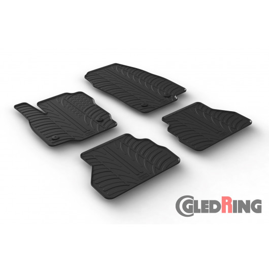 Original Gledring Passform Fußmatten Gummimatten 4 Tlg.+Fixing - Ford B-Max  2015-> - Innenbereich - Zubehör 