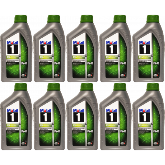 Mobil 1 ESP x3 0W-40 Motoröl 10x 1l = 10 Liter
