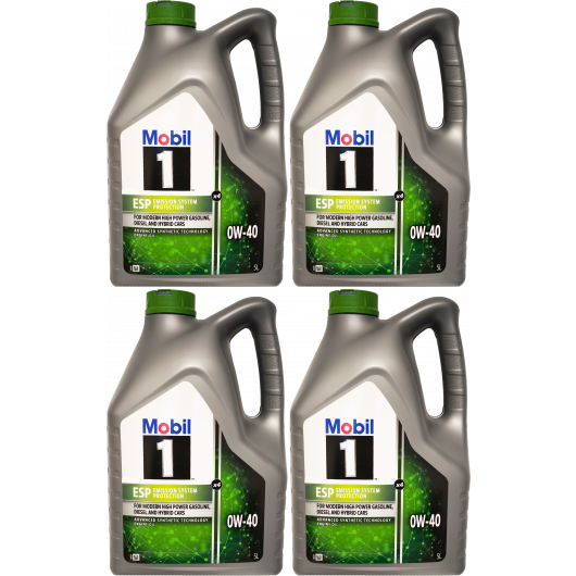 Mobil 1 ESP x3 0W-40 Motoröl 4x 5 = 20 Liter