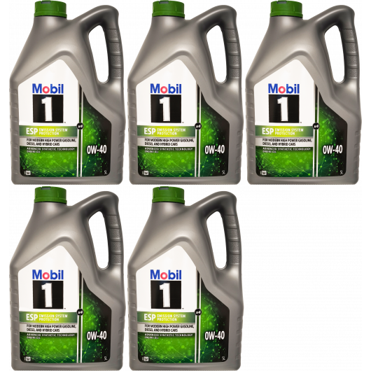 Mobil 1 ESP x3 0W-40 Motoröl 5x 5 = 25 Liter