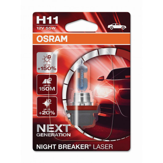 OSRAM 64211NL-01B NIGHT BREAKER® LASER H11 Single Blister