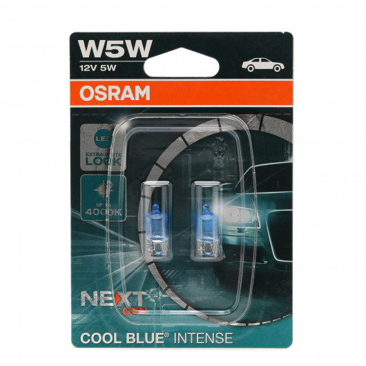 Osram Glühlampe W5W 12V W2.1x9.5d 5W Cool Blue INTENSE NextGen. 4000K  Blister 2St.