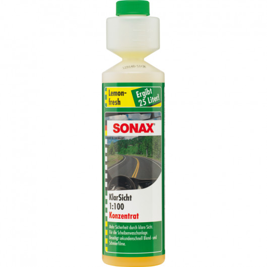 SONAX 03731410 - Reiniger, Scheibenreinigungsanlage - KlarSicht 1:100 Konzentrat Lemon-fresh
