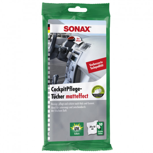 SONAX 04158000 - Kunststoffpflegemittel - KunststoffPflegeTücher seidenmatt