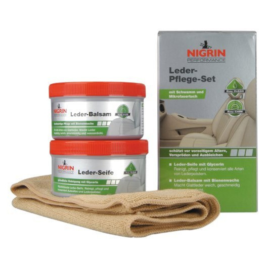 Nigrin Performance Leder-Pflege-Set Seife+Balsam