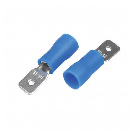 Profipack Flachsteckzungen Unitec für Kabel Ø 1,0-2,5qmm blau 20 Stk.