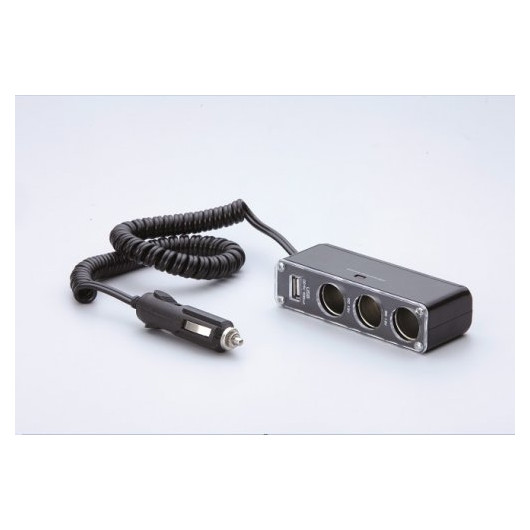 Unitec Auto 3-fach Steckdose mit USB 2.0