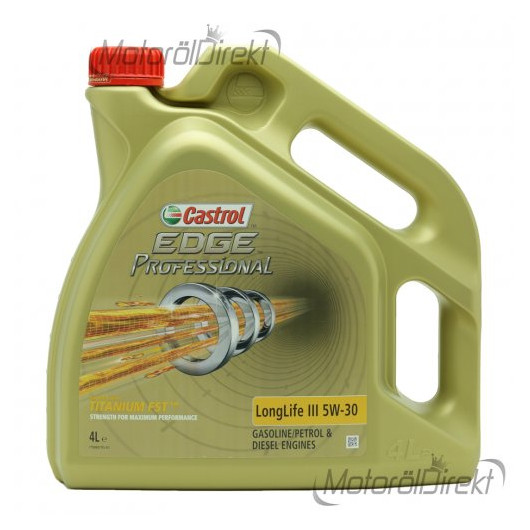 Castrol Edge Professional Longlife III Fluid Titanium (ex. FST) 5W-30  Motoröl 4l - SAE 5W-30 - Auto/PKW Motoröle (SAE) - Öle 