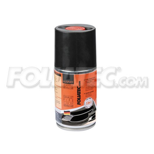 Foliatec Auspuff 2K Lackspray, silber metallic glänzend