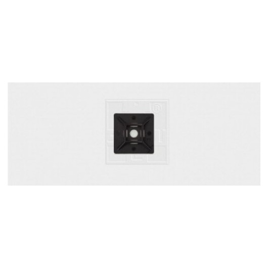 Klebesockel 3,6 / 19 x 19, Für Kabelbandbreite 3,6 mm, schwarz 10Stk.