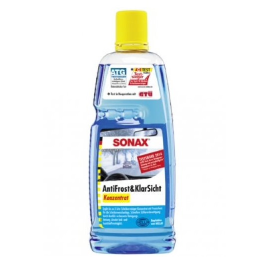 Sonax 03323000 AntiFrost & KlarSicht CLASSIC Citrusduft Konzentrat 1Liter -  Winter Scheibenreiniger mit Frostschutz - Scheibenreiniger - Pflege &  Wartung 