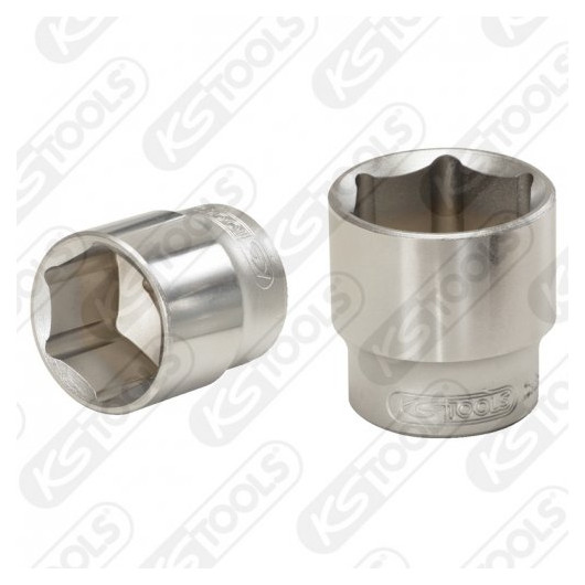 KS Tools Stecknuss 18 Mm – 1/2" Antrieb, 6-Kant, Chrom-Vanadium-Stahl, Matt Satiniert
