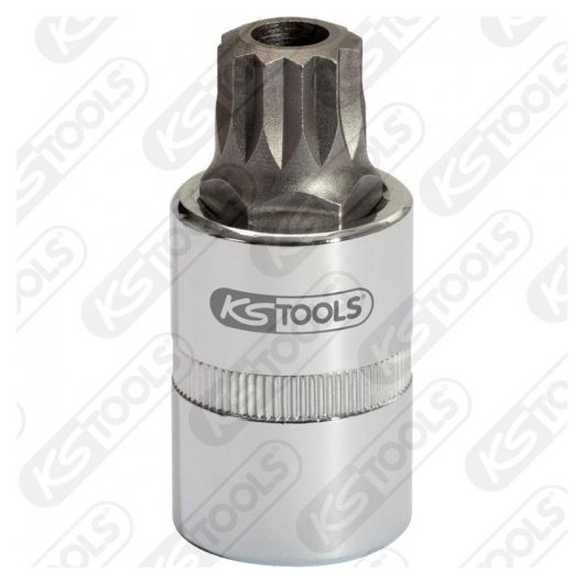 KS Tools 11 Mm Durchgangsnuss – 14 Mm Antrieb, Phosphatiert, Für Maschinenbetrieb
