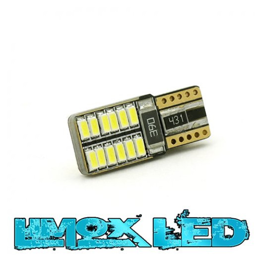 LIMOX LED Glassockel W5W T10 24x 3104 LED Canbus Weiß - LED W5W - LIMOX-LED  - Lampen/LED 