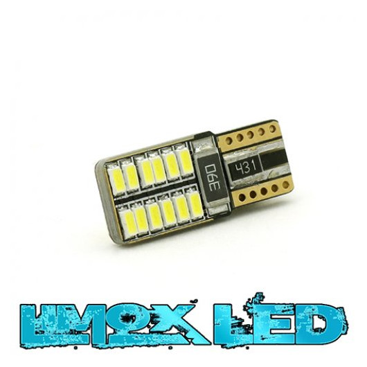 Glassockel W5W T10 24x 3104 LED Canbus Weiß