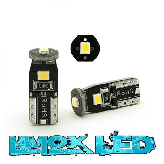 LIMOX LED Glassockel W5W T10 3x 2835 LED Canbus Weiß - LED W5W - LIMOX-LED  - Lampen/LED 